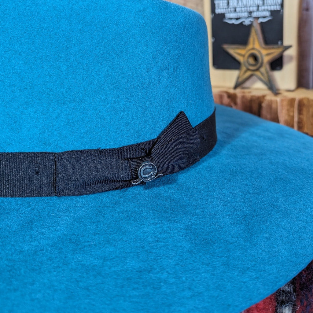 Wool Hat “Highway” by Charlie One Horse  CWHIWA-403682 Blue Detailed View