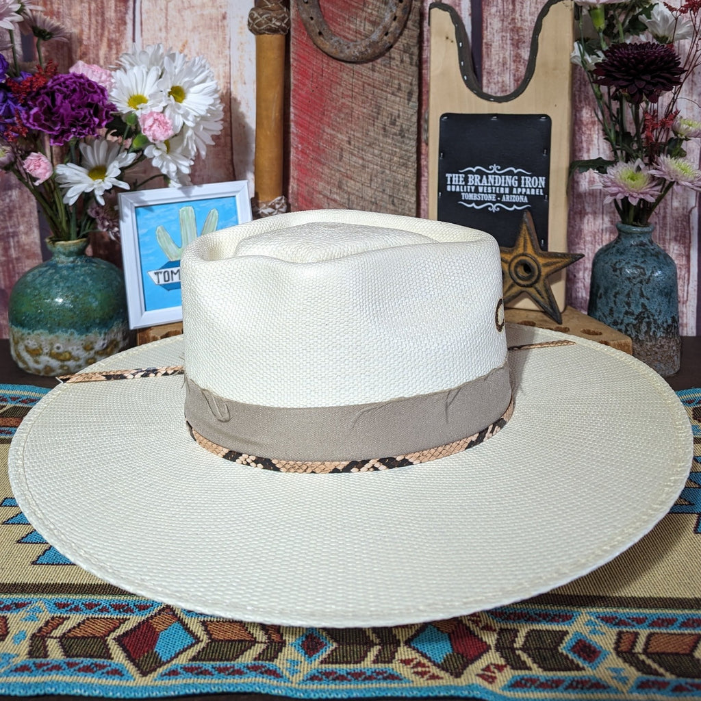 "Spear Point" Straw Hat by Charlie 1 Horse CSSPPO Side View