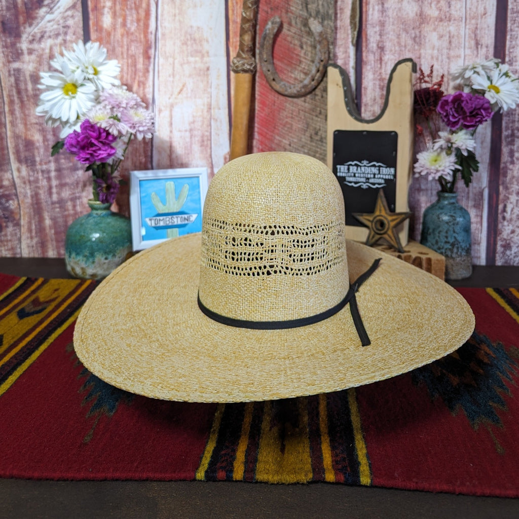 Open Crown "Bangora" Straw Hat by Rodeo King BangoraRK Side View