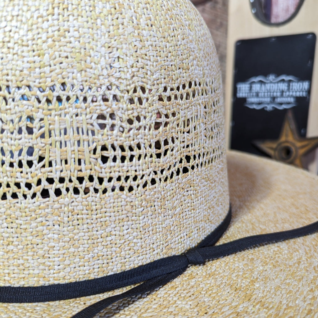 Open Crown "Bangora" Straw Hat by Rodeo King BangoraRK Detailed View