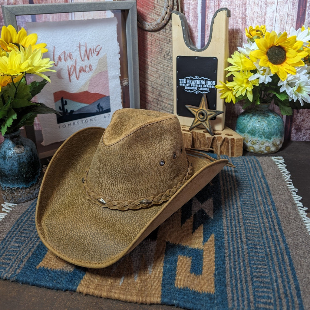 Leather Hat "Bonnaroo" by Bullhide  4095BZ Side View