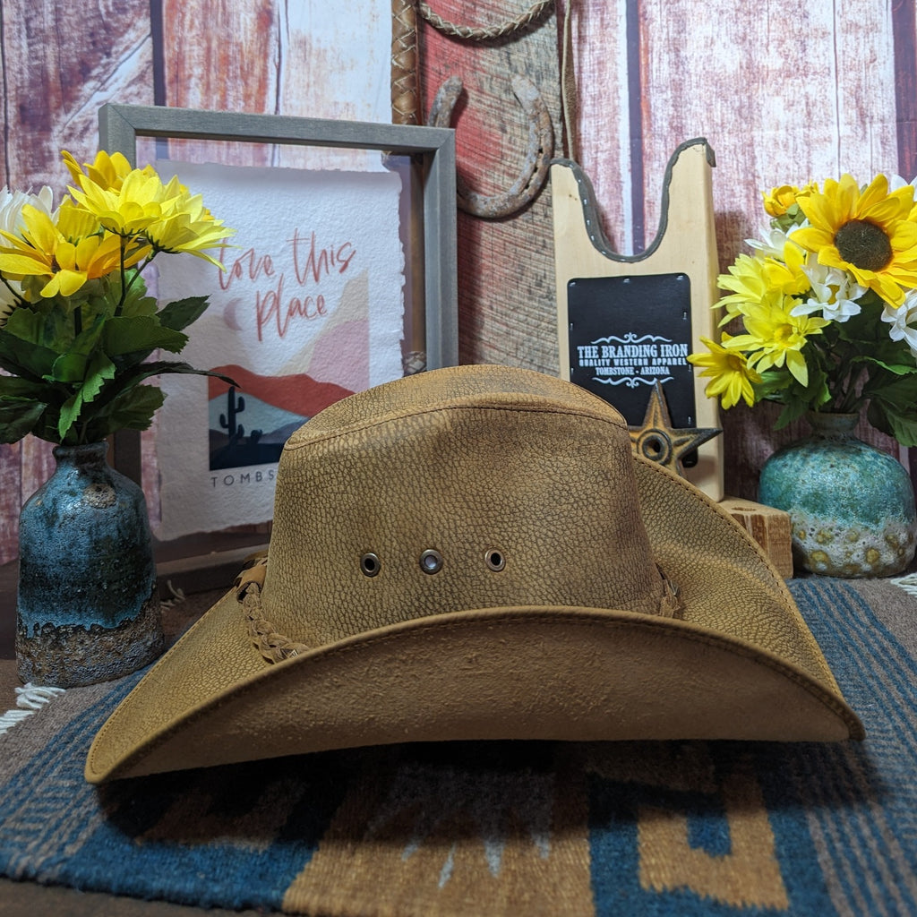 Leather Hat "Bonnaroo" by Bullhide  4095BZ Side View
