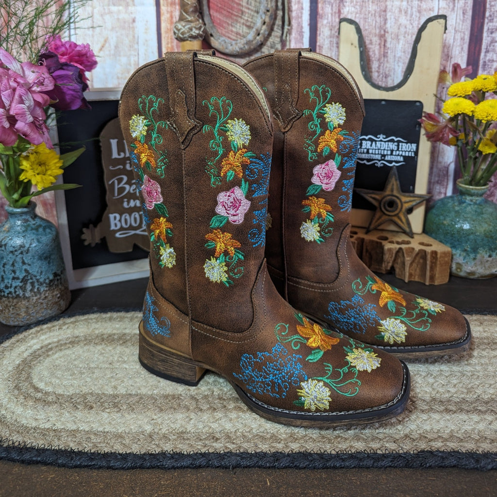 Women's Leather Boot "Bailey Floral" by Roper 09-021-1903-3402 Side View