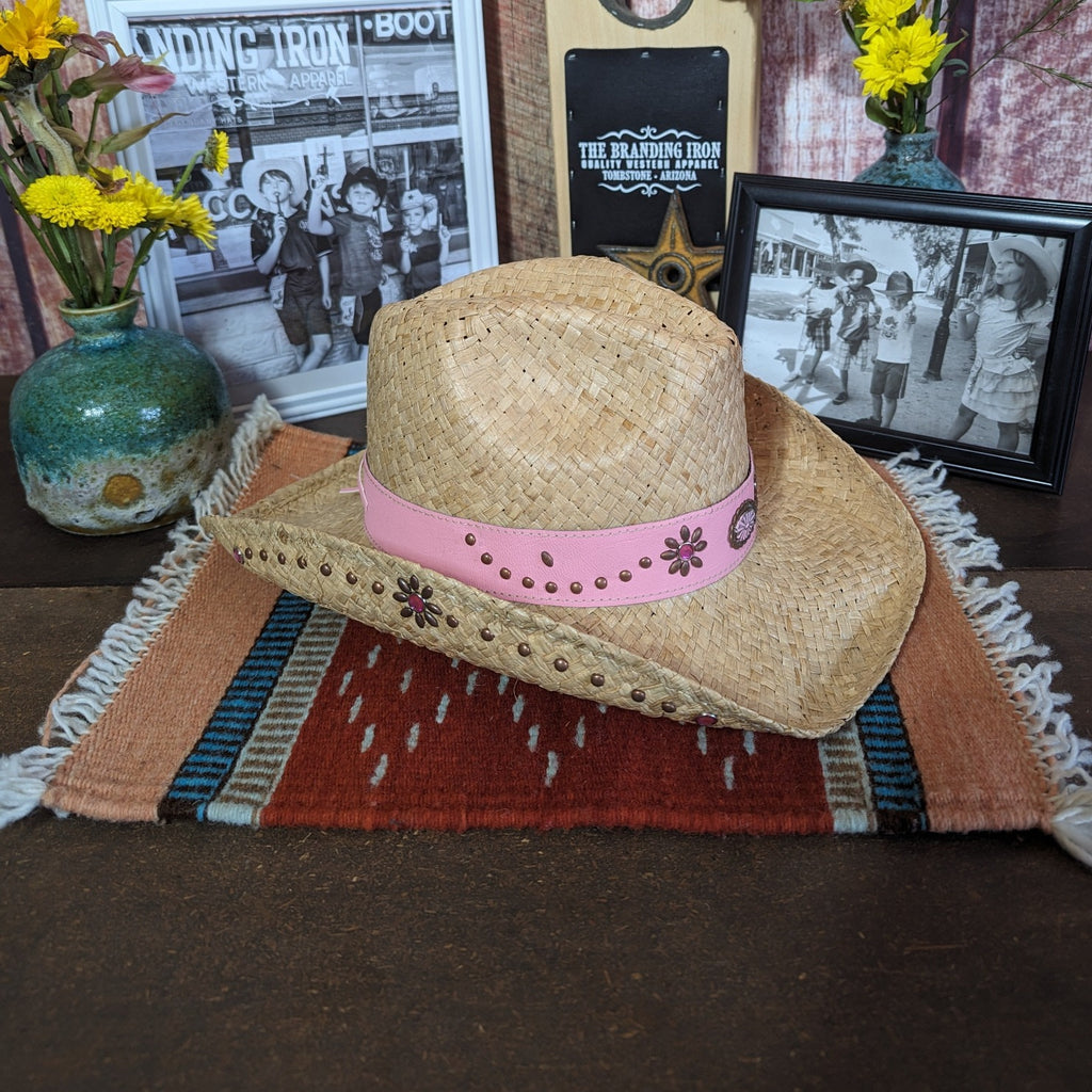 Kids Straw Hat the "Daughters of the West" by Bullhide 2545 Side View