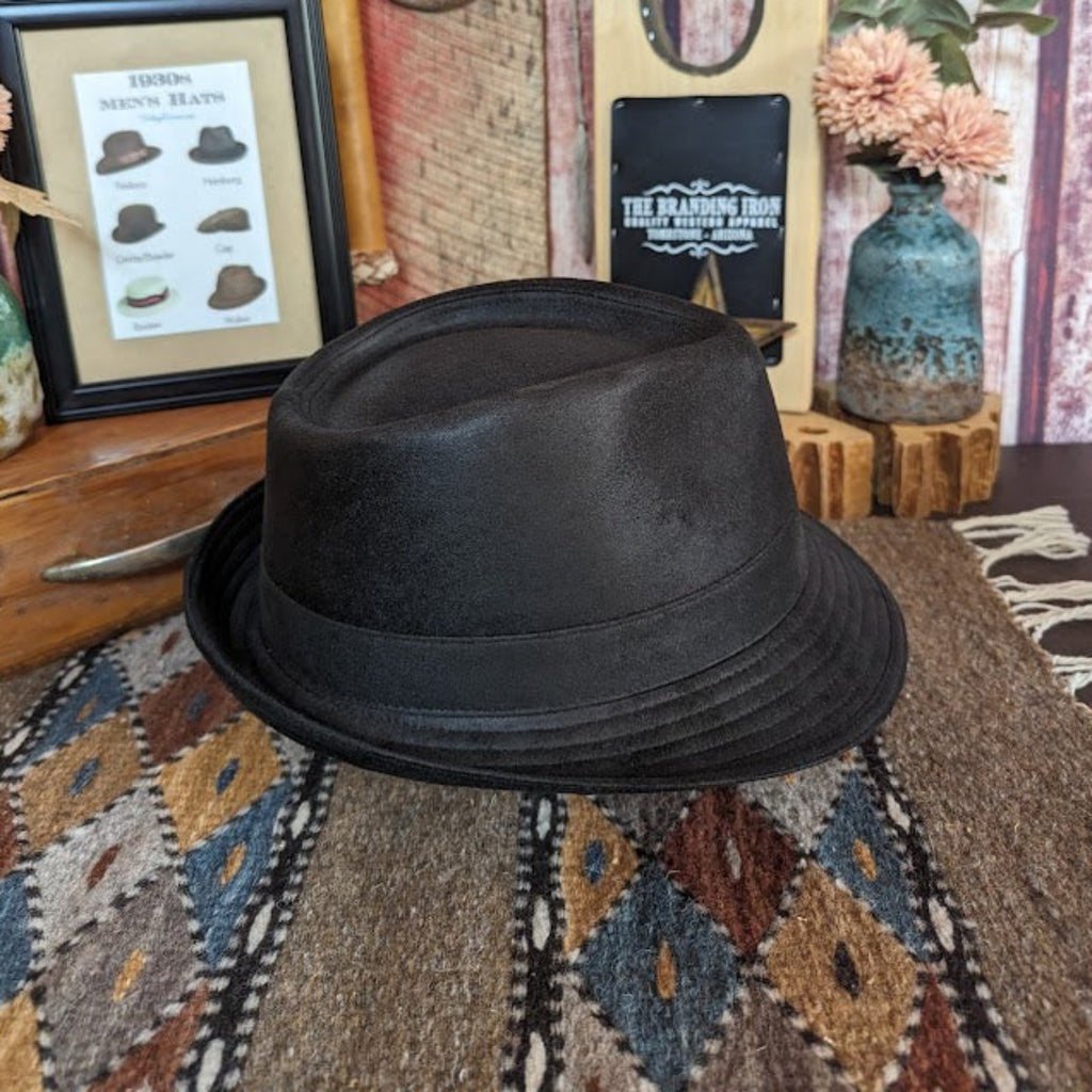 Poly Leather Hat "Urban 67" by Dobbs Side View