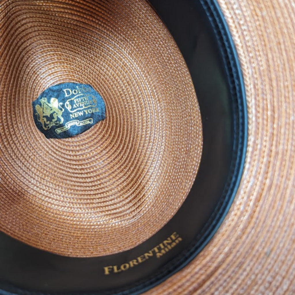 Western Straw Hat the "El Dorado" by Dobbs DSELDO-0427 Detailed Inside View