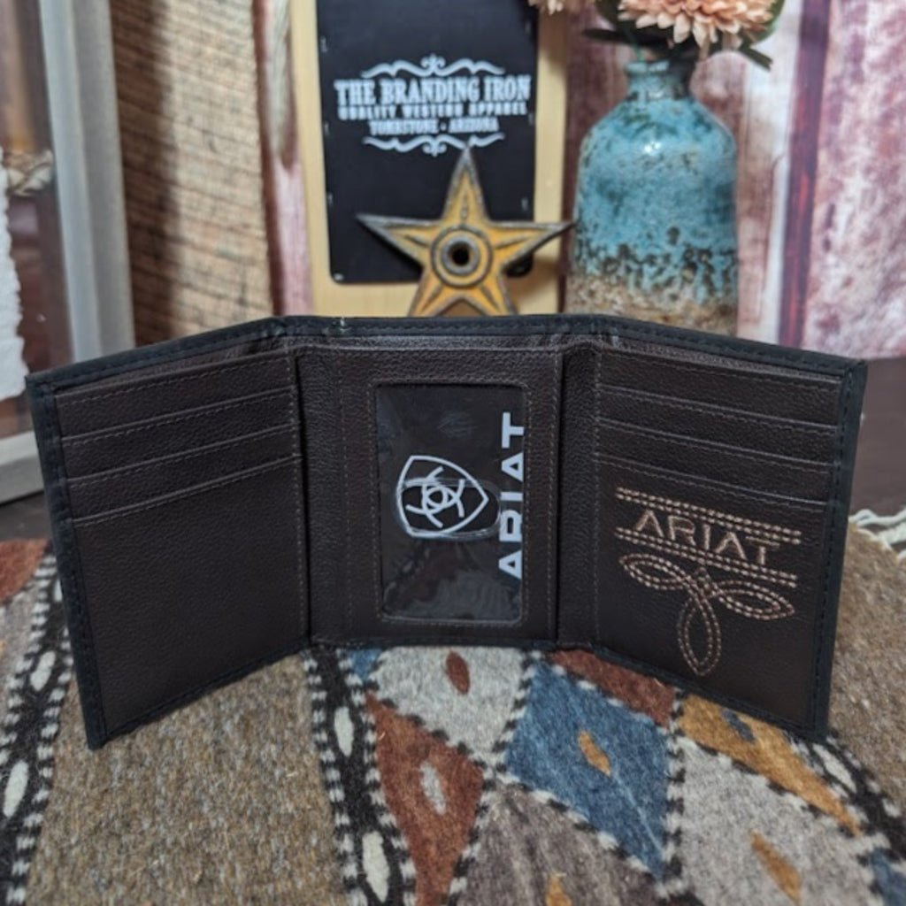Men's Tri-Fold Wallet by Ariat A3555301 Inside View
