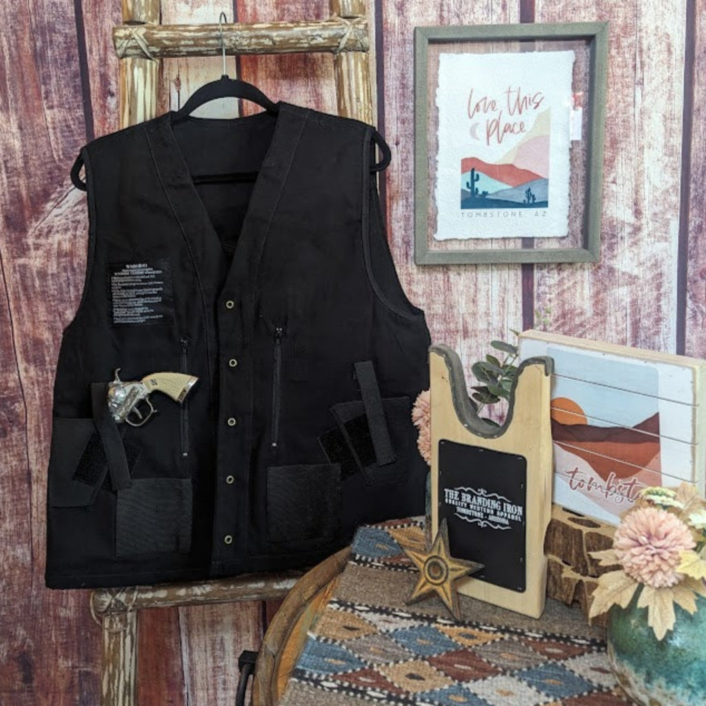 Conceal Carry Vest, the "Texas" by Wyoming Traders Inside View Black 
