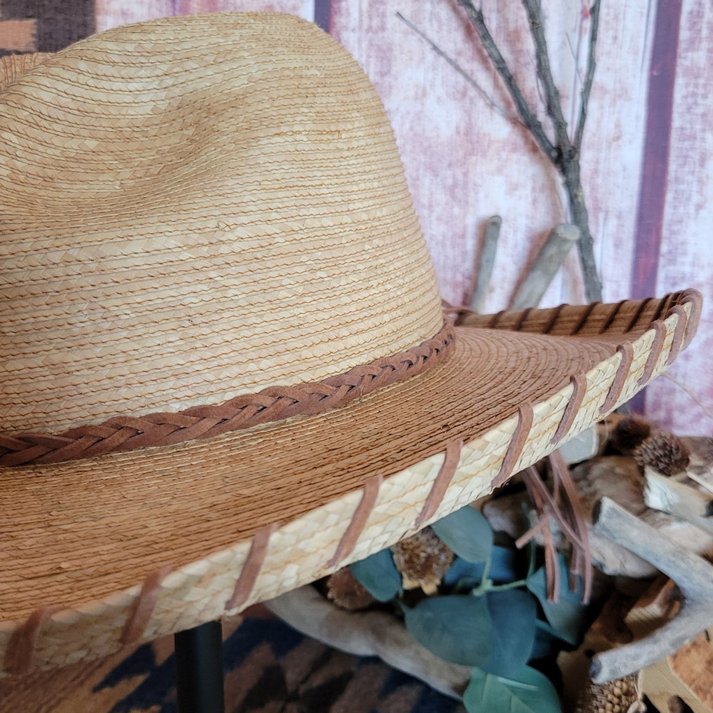 Palm Gus Hat with Braided Band by Sunbody  HG4A-OAK Detailed View