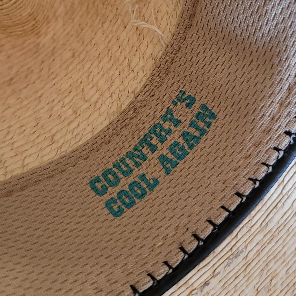 Palm Hat "Road Runner" Lainey Wilson Collection by Charlie 1 Horse  CSRDRN-40348T Detailed Inside View