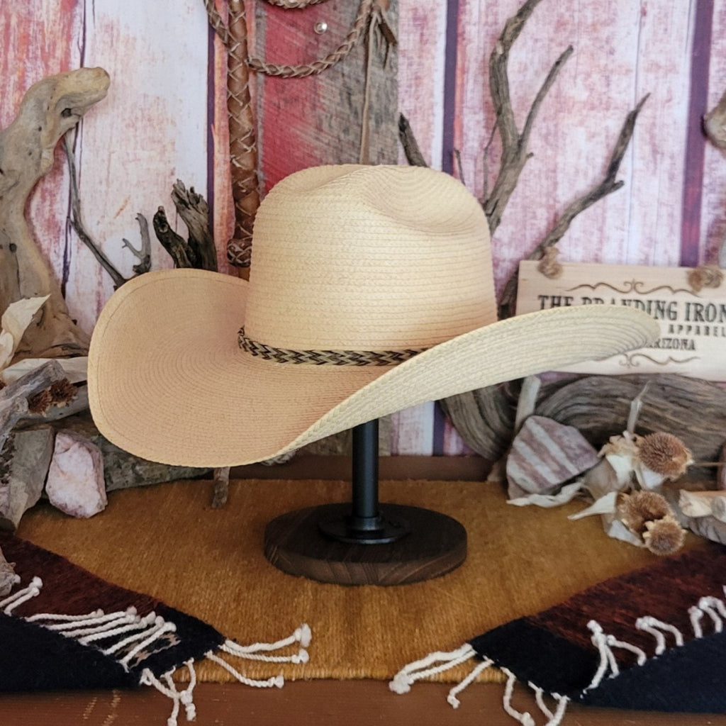 Palm Hat the "Brooks" by Larry Mahan LMH11068 Front Side View