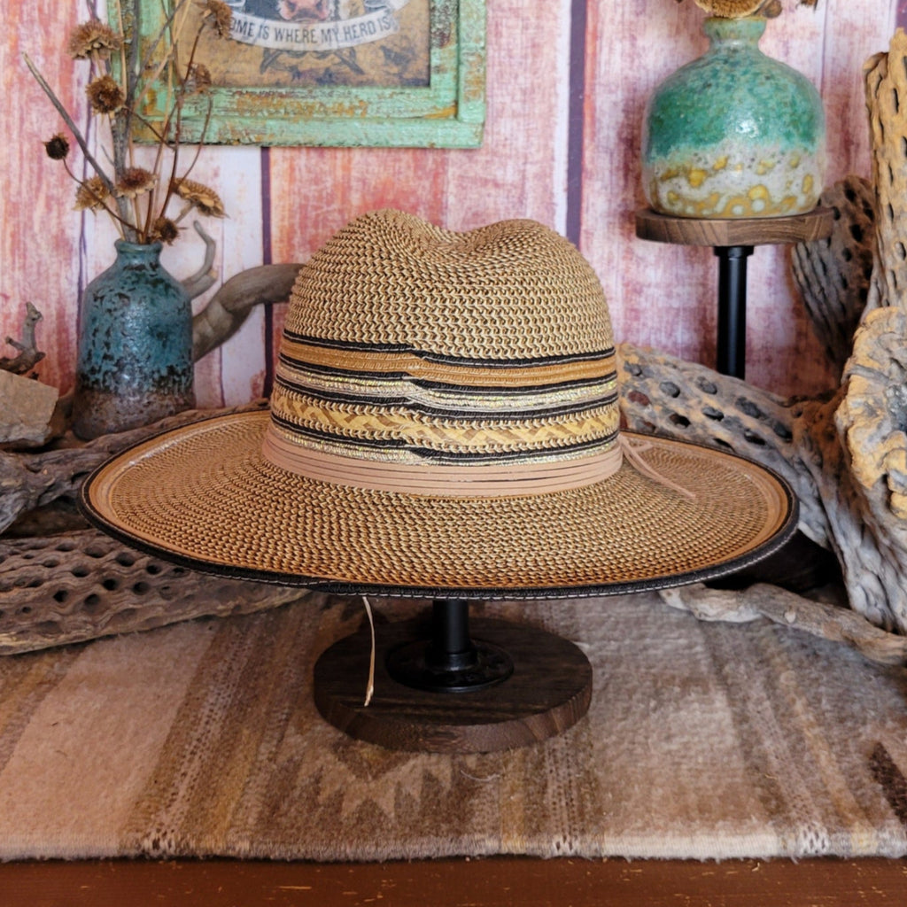 Polyester Blend Hat the "Alento" by Scala LP35 Back View Dark Brown