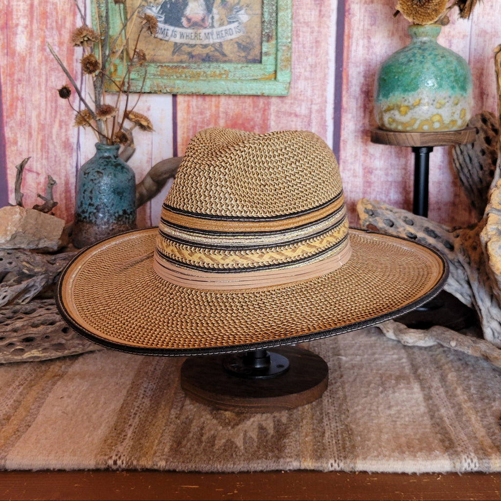 Polyester Blend Hat the "Alento" by Scala LP353 front Side View Dark Brown
