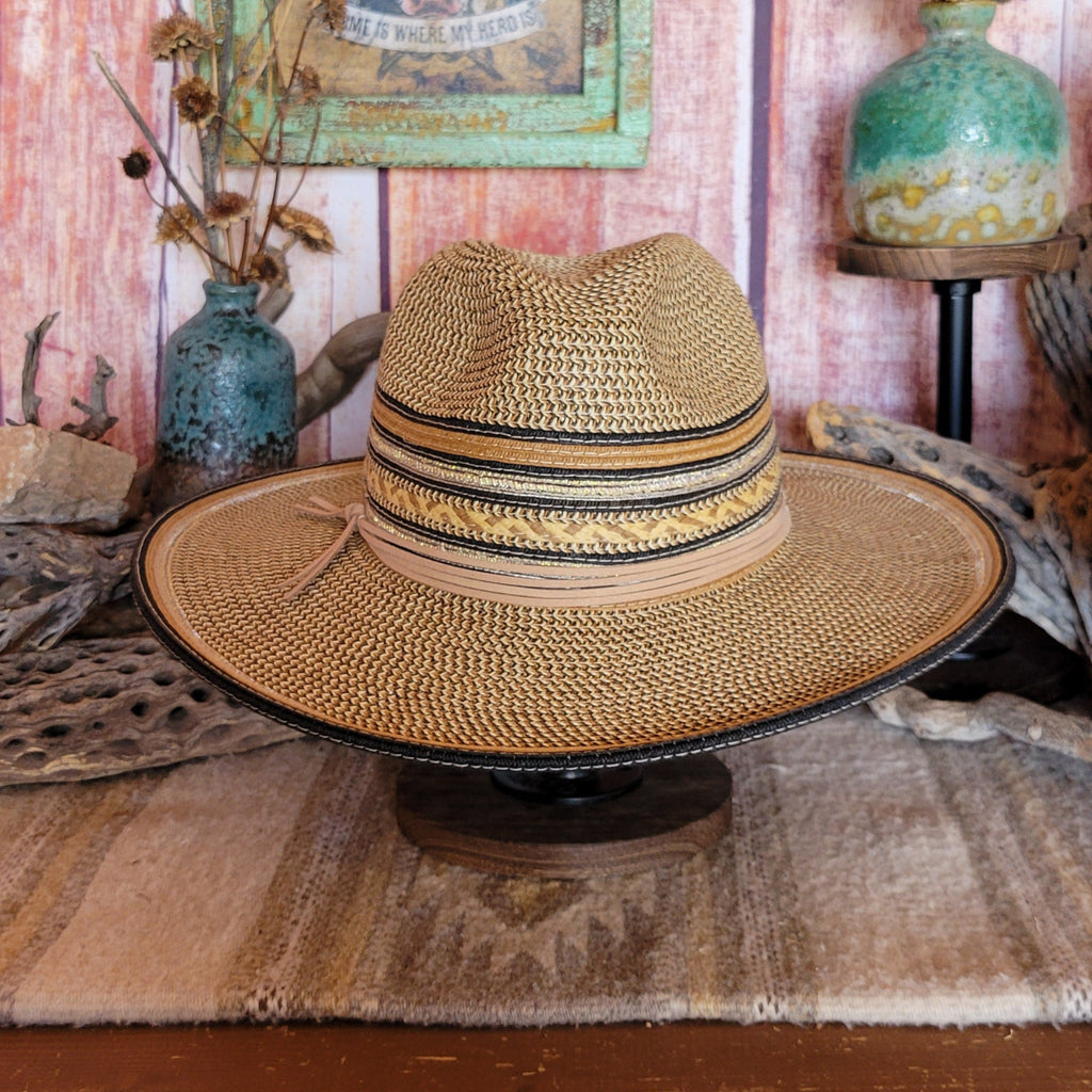 Polyester Blend Hat the "Alento" by Scala LP353 Front View Dark Brown