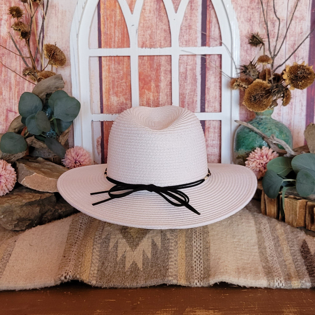 Polyester Blend Hat the "Chantel" by Scala SCA10470 Back View White