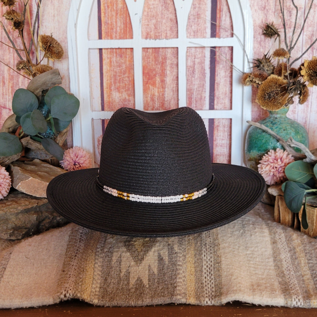 Polyester Blend Hat the "Chantel" by Scala SCA10470 Front View Black