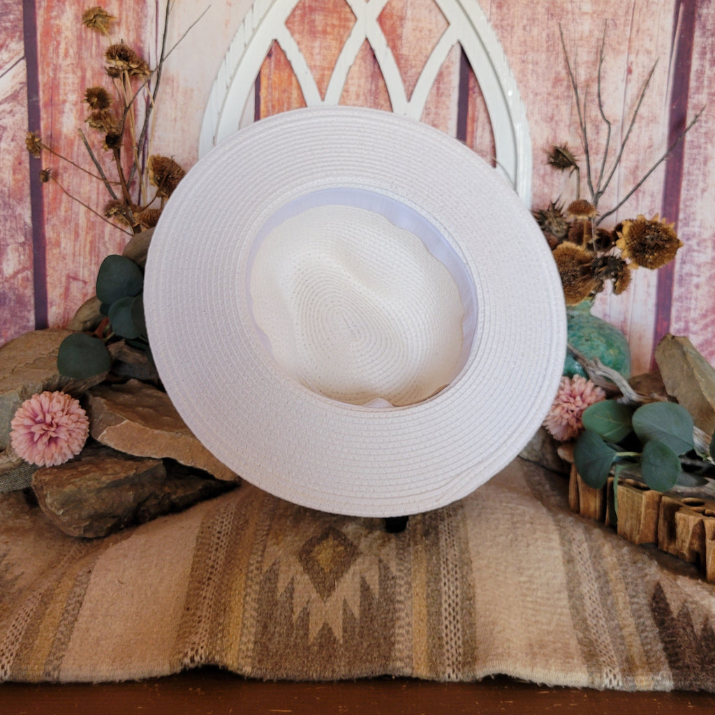 Polyester Blend Hat the "Chantel" by Scala SCA10470 Inside View White
