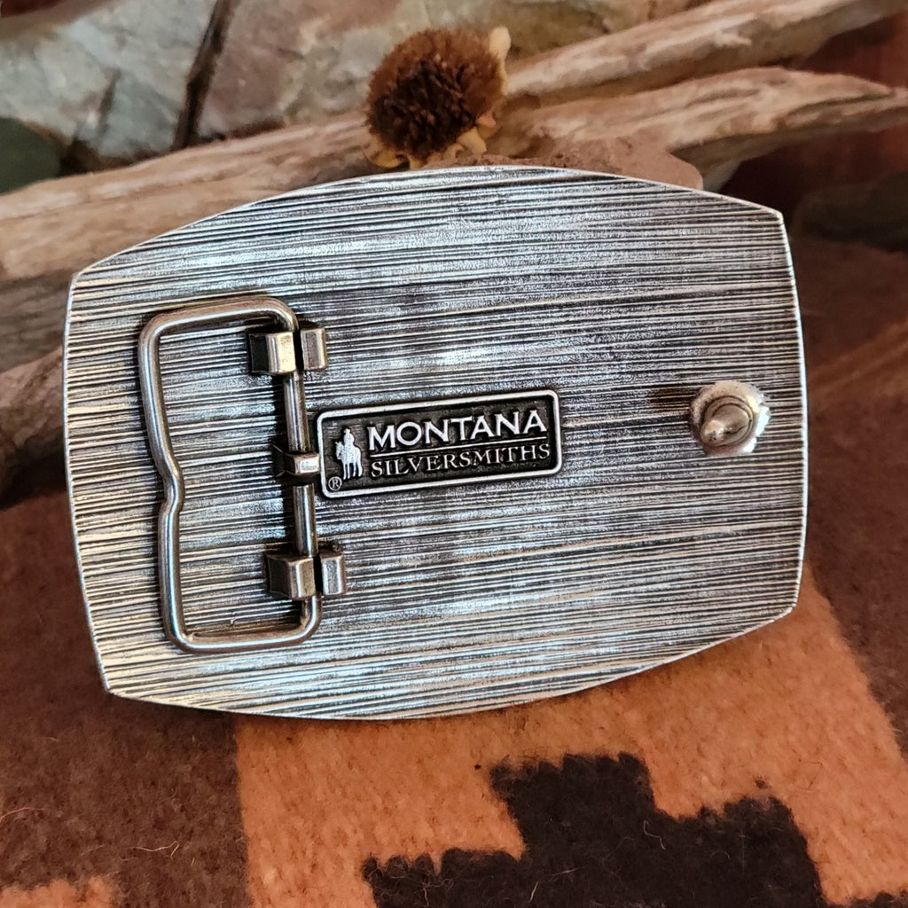 Remembrance Belt Buckle "Folds of Honor" by Montana Silversmith FOH242 Back View