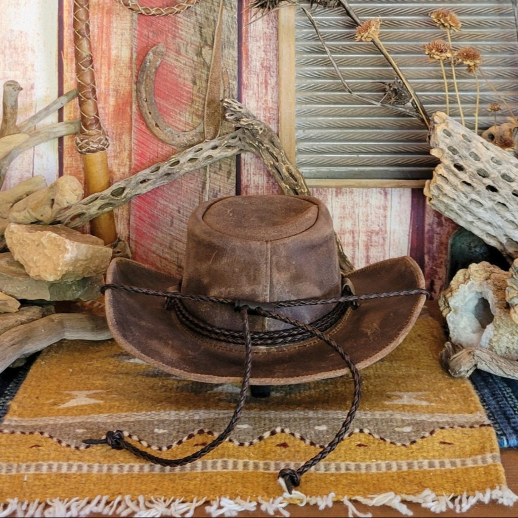 Shapeable Leather Hat the “Dawson” by Outback 13014 Back View