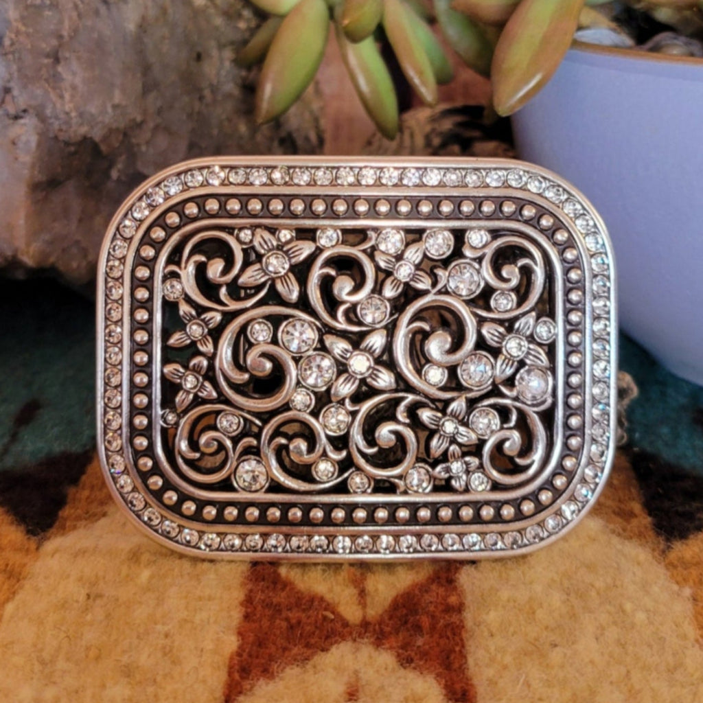 "Square Filigree" Belt Buckle by Blazin' Roxx    37906 Front View
