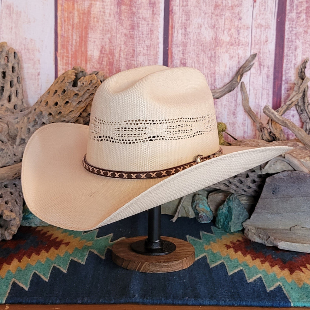Straw Hat "Elmhurst" by Stetson SSELMH-734281 Front Side View..