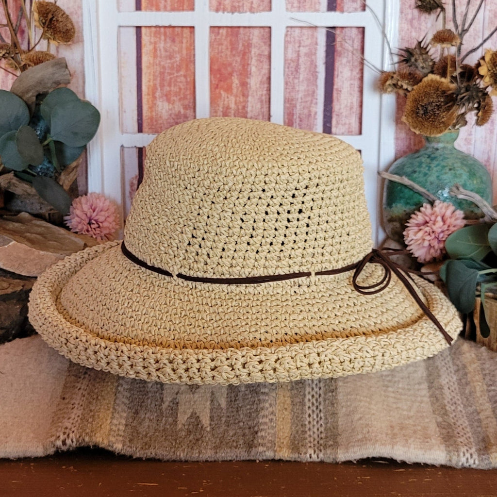 Straw Hat the "Brianna" by Scala SCA10461 Side View Natural..