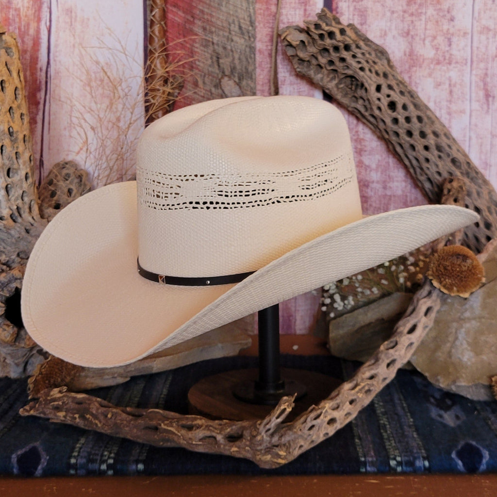 Straw Hat the “White Horse” by Stetson SSWHTH-694081 Front Side View