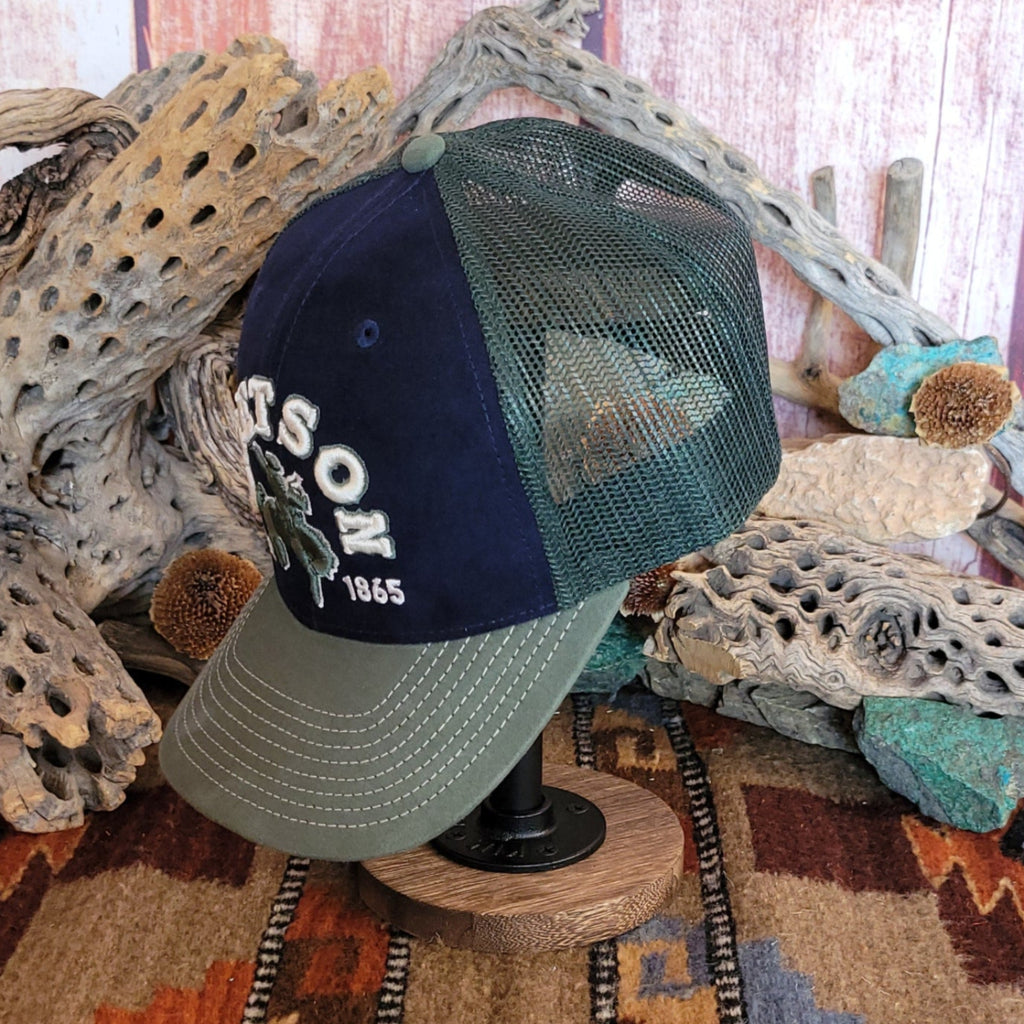 Trucker Cap "Bronco Rider" by Stetson 0707701020112BU Front Side View..