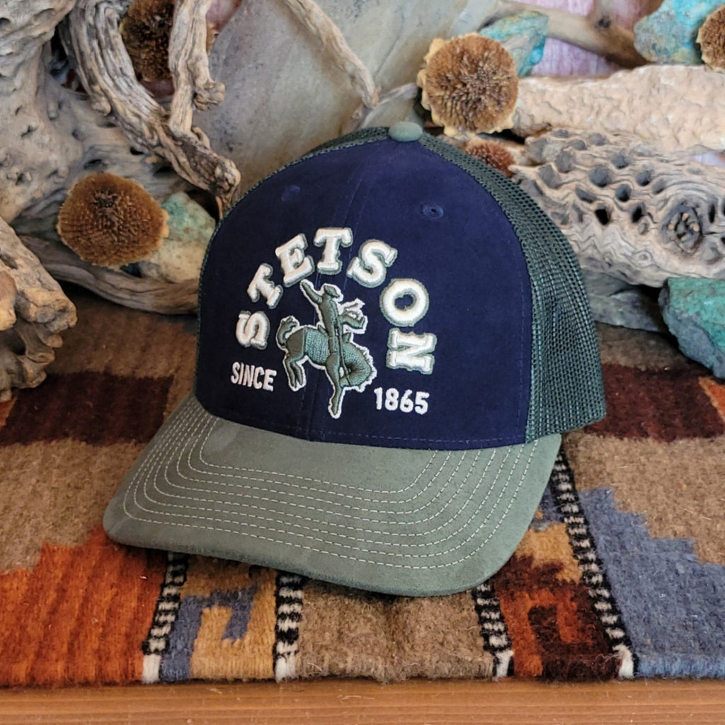 Trucker Cap "Bronco Rider" by Stetson 0707701020112BU Front Side View