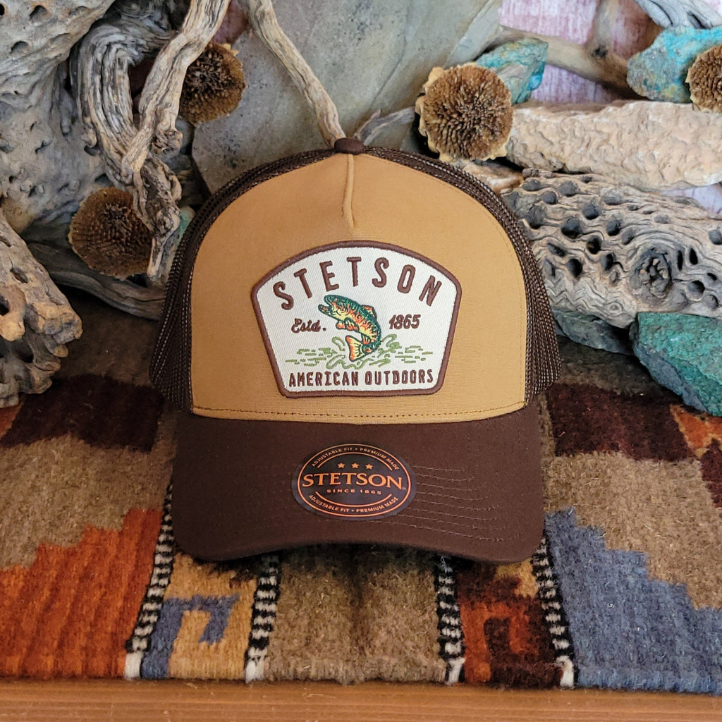 Trucker Cap "Fish Western" by Stetson  11-077-0102-0071BR Front View