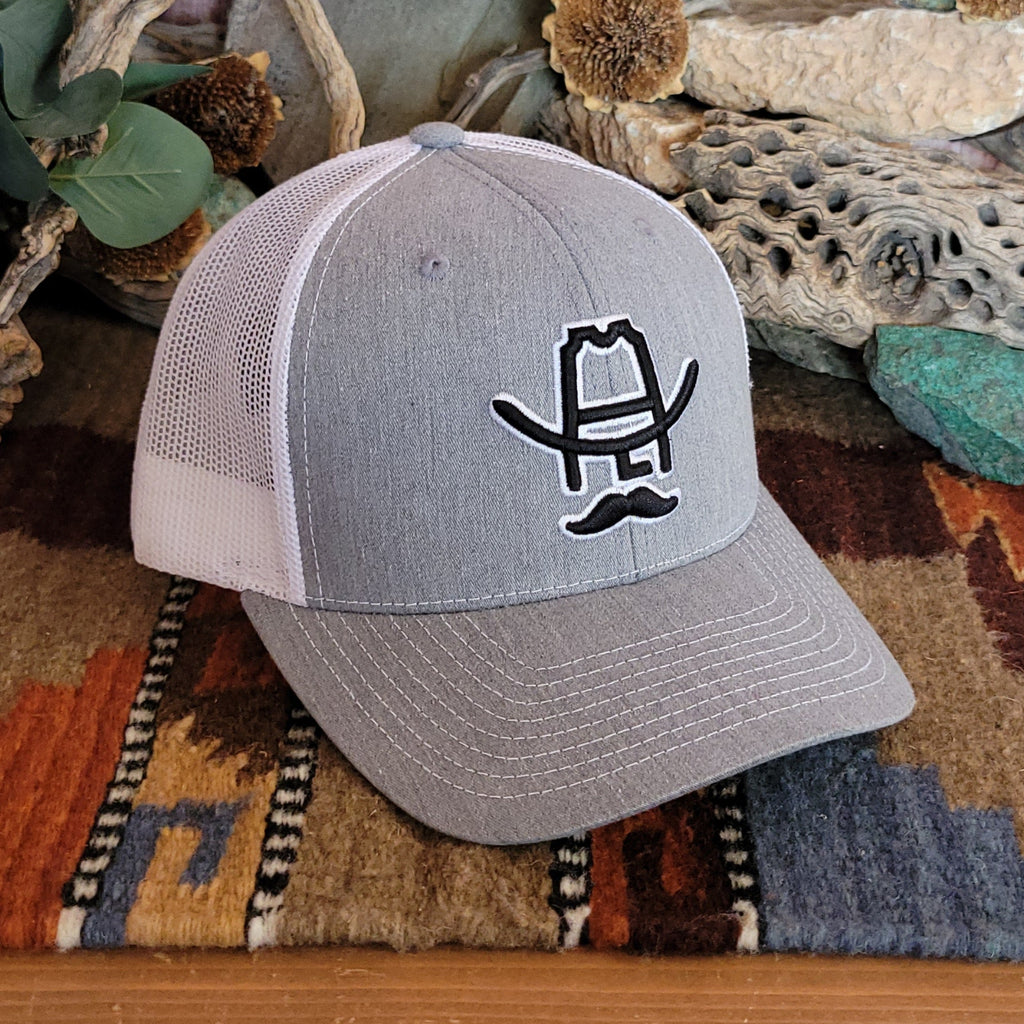 Trucker Cap "Grey Hank 3D" by Cowboy Cool H560-579OS Front Side View