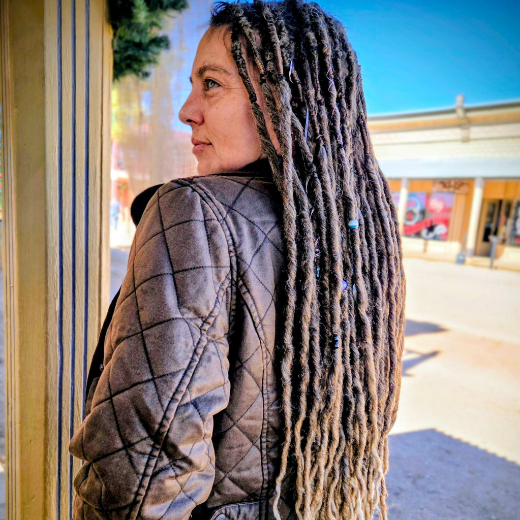 Women's Barn Jacket "Canyonland" by Outback Trading  on model back view