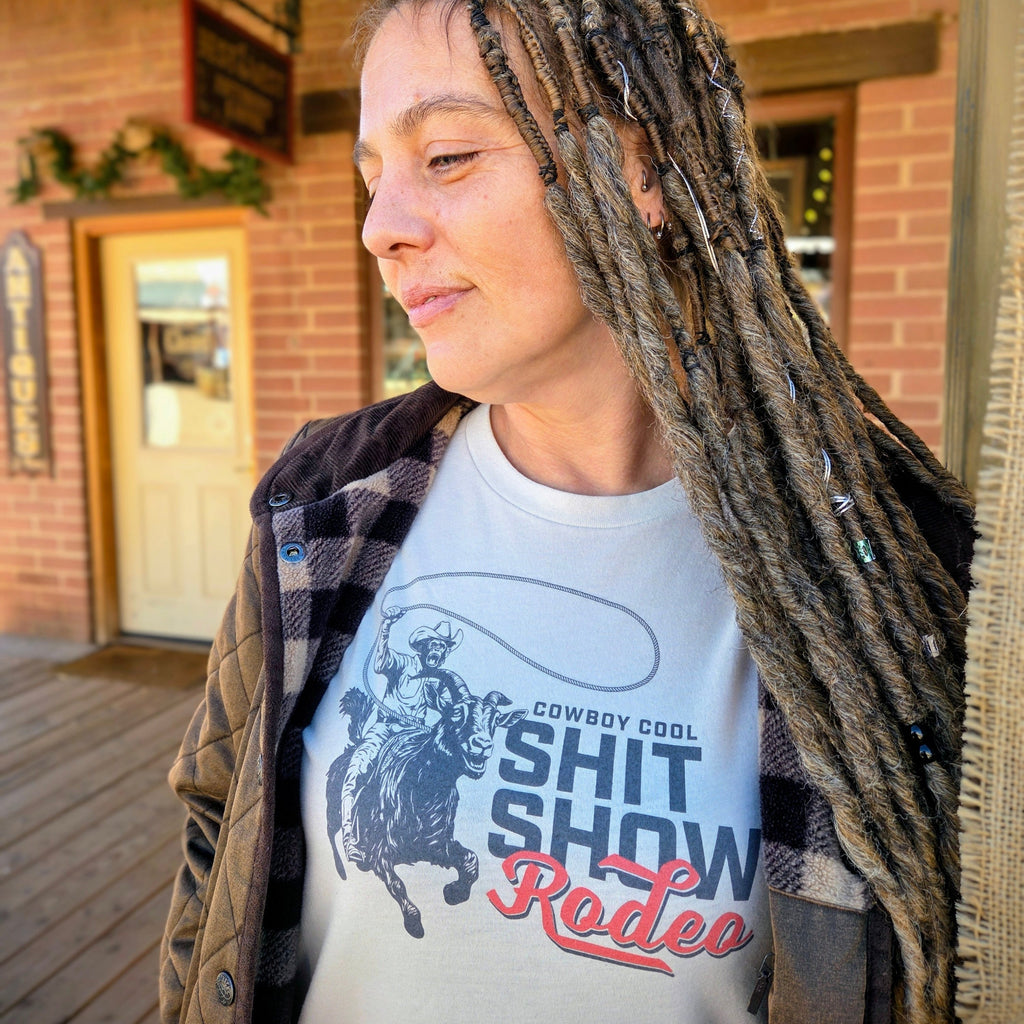 Women's Barn Jacket "Canyonland" by Outback Trading  on model close up collar