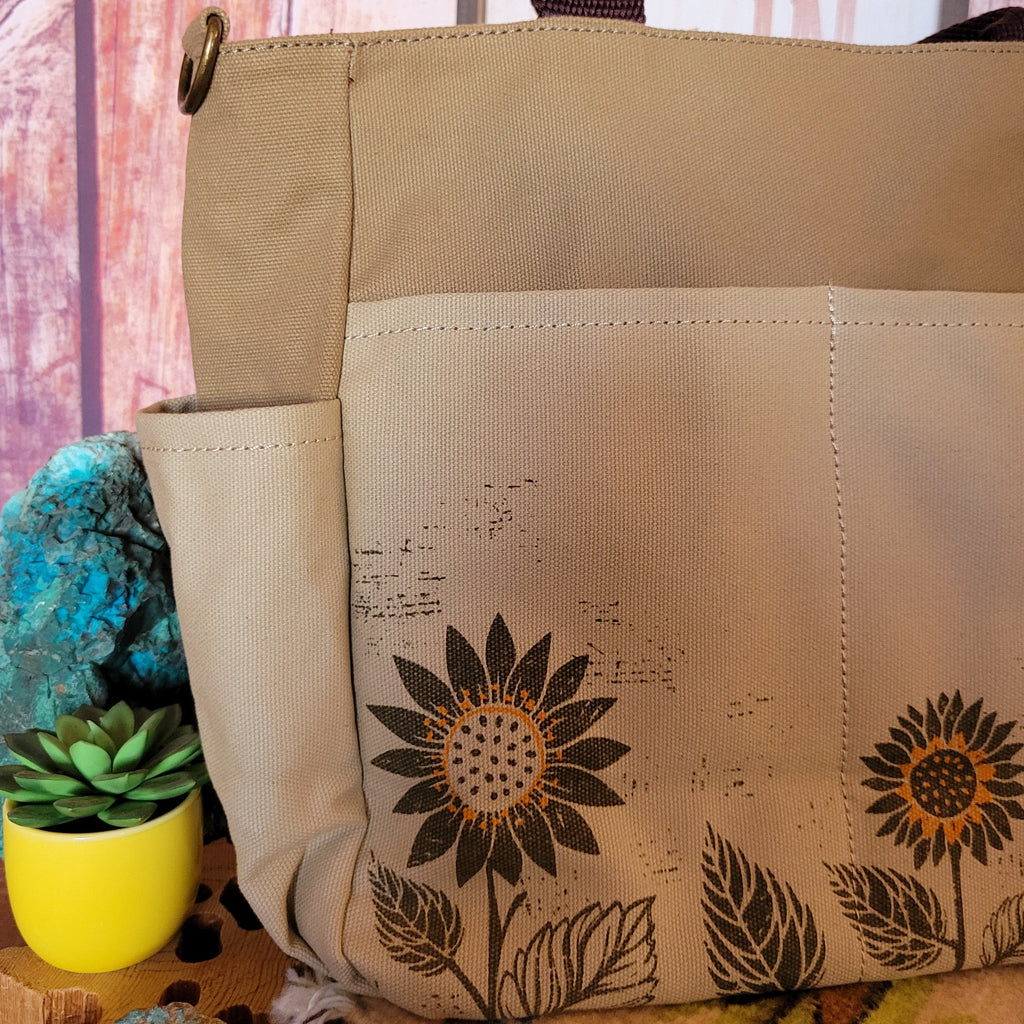 Women's Bird Safari Canvas Tote by Chala 912PB0 Detailed Back View