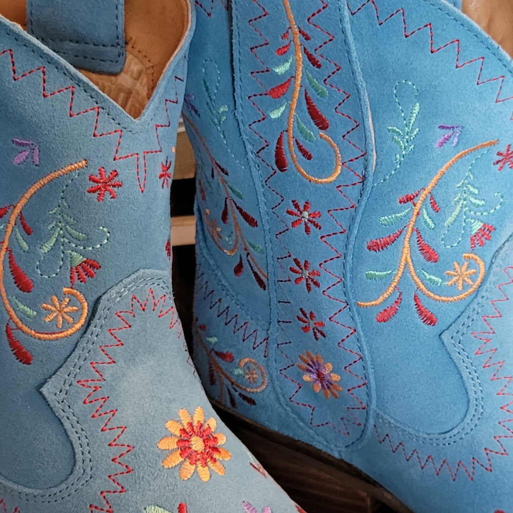 Women's Boots "Sugar Bug" by Dingo   DI 179BLUE Detailed Side View