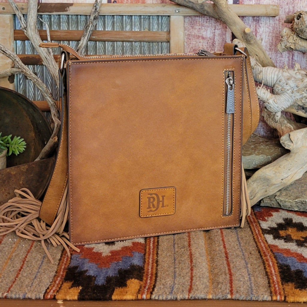 Women's Concealed Carry Southwestern Square Crossbody Purse by Red Dirt Hat Co. 2510411411 Back View