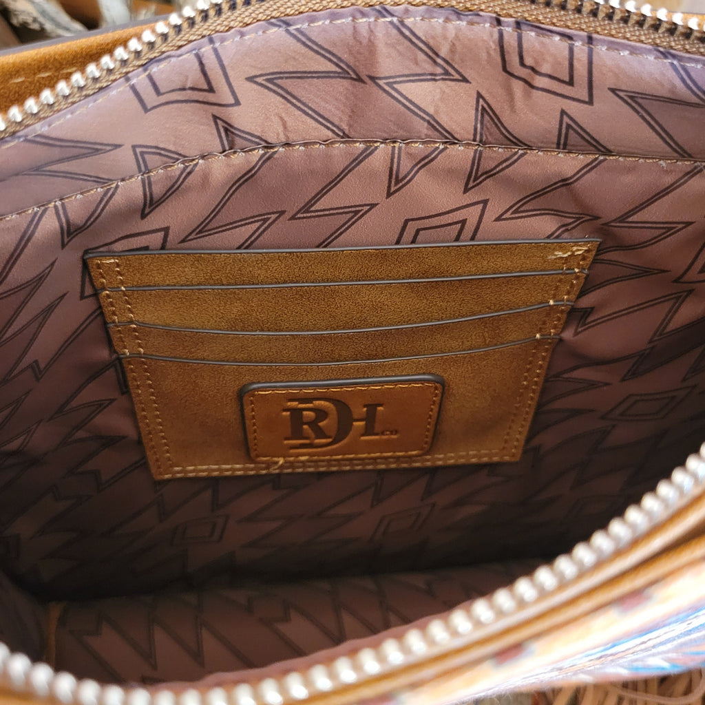 Women's Concealed Carry Southwestern Square Crossbody Purse by Red Dirt Hat Co. 2510411411 Inside View