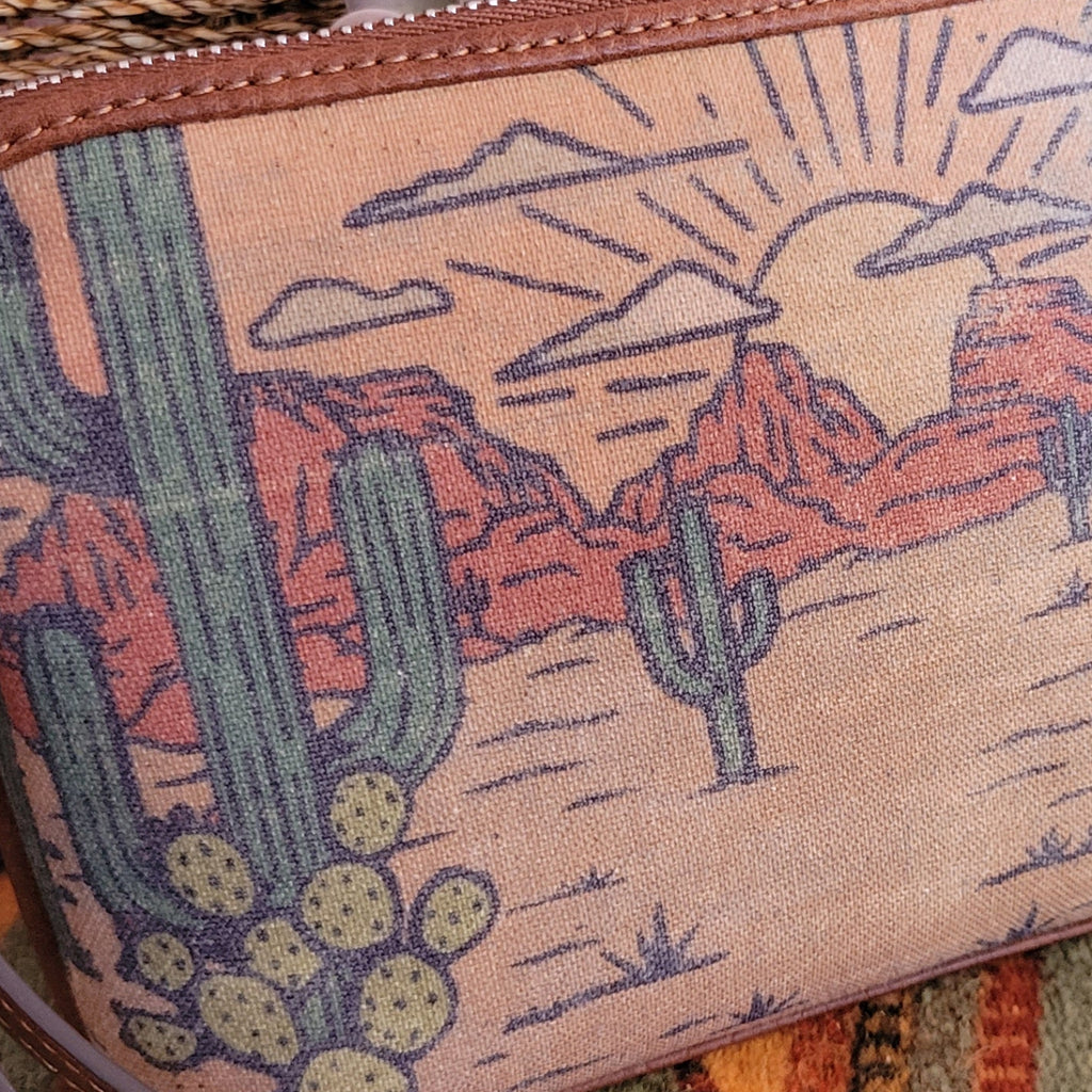 Women's Desert Scape Cosmetics Bag by Red Dirt Hat Co.  2510425261 Detailed View