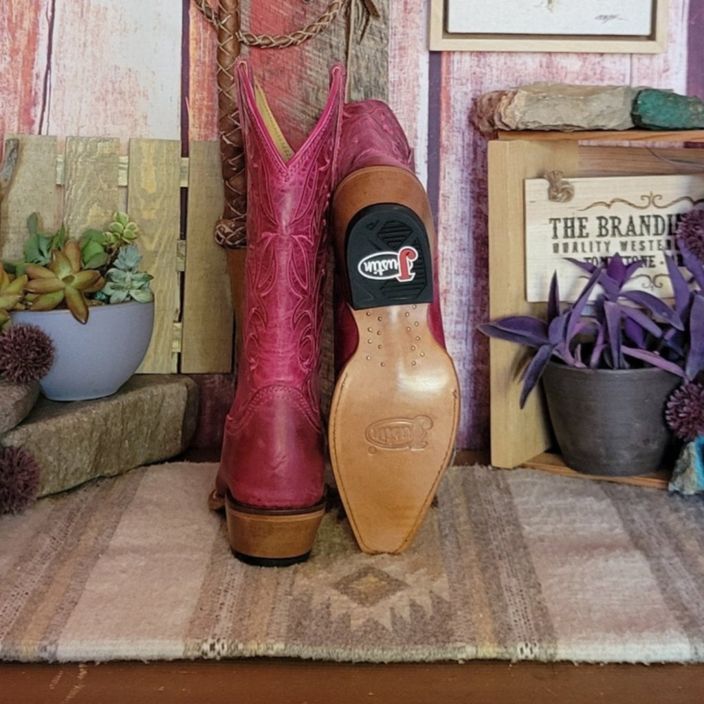 Women's Leather Boot the "Josephine" by Justin VN4433 Sole View