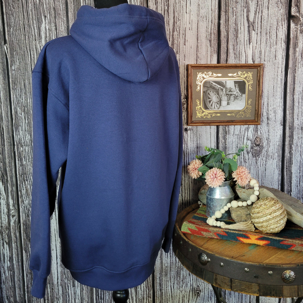 The back is plain blue.