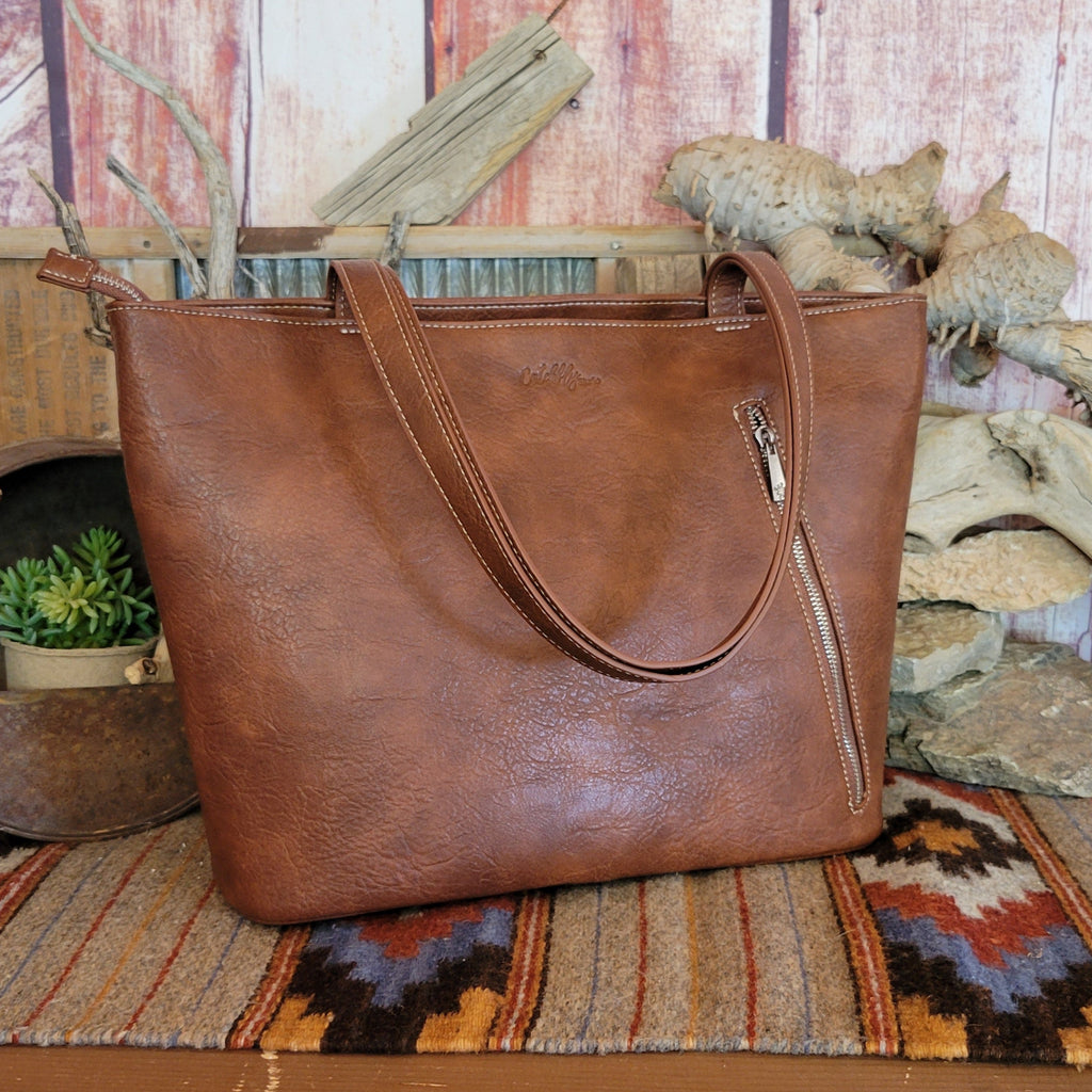 Women's Multi Colored Striped Concealed Carry Tote by Catchfly 2510170531 Back View