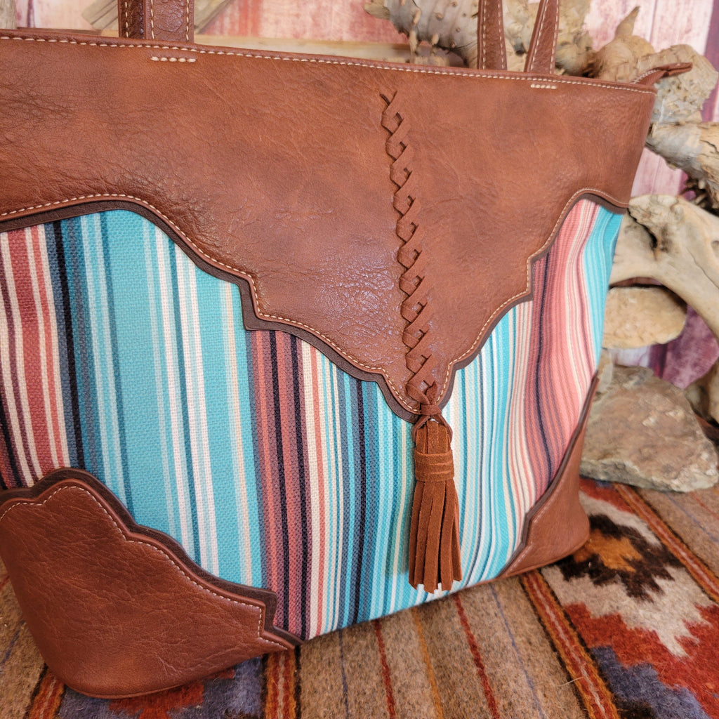 Women's Multi Colored Striped Concealed Carry Tote by Catchfly 2510170531 Detailed View