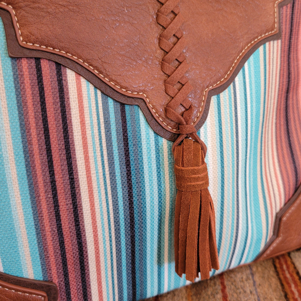 Women's Multi Colored Striped Concealed Carry Tote by Catchfly 2510170531 Detailed View Front