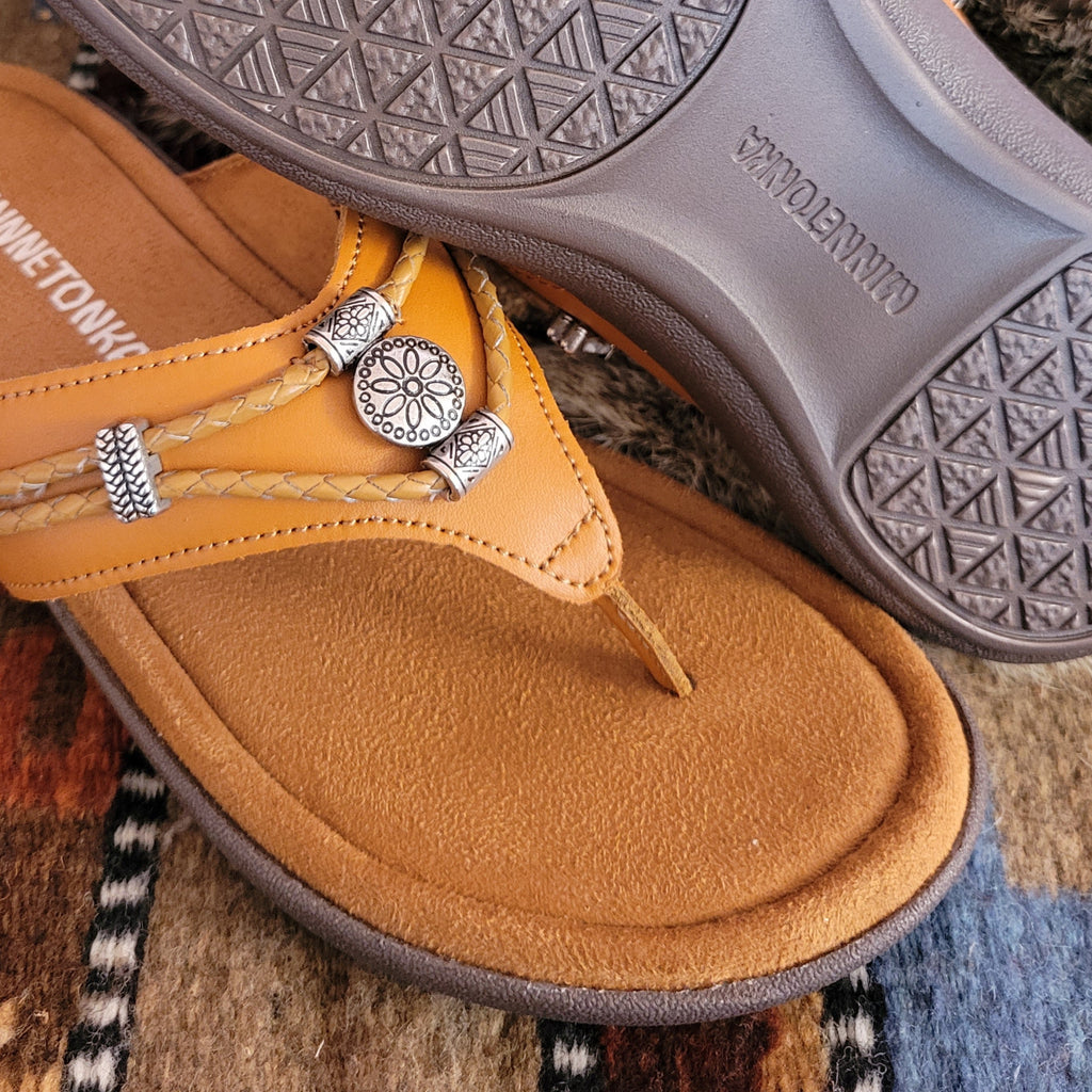 Women's Sandal "Cognac Silverthorne 360" by Minnetonka 504203 Detailed View