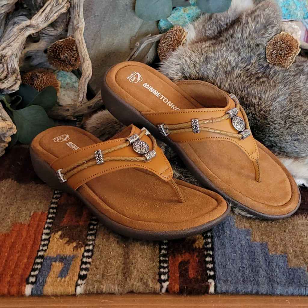 Women's Sandal "Cognac Silverthorne 360" by Minnetonka 504203 Side View