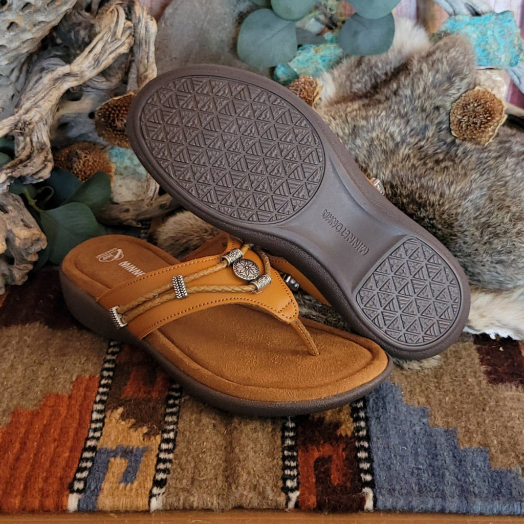 Women's Sandal "Cognac Silverthorne 360" by Minnetonka 504203 Sole View