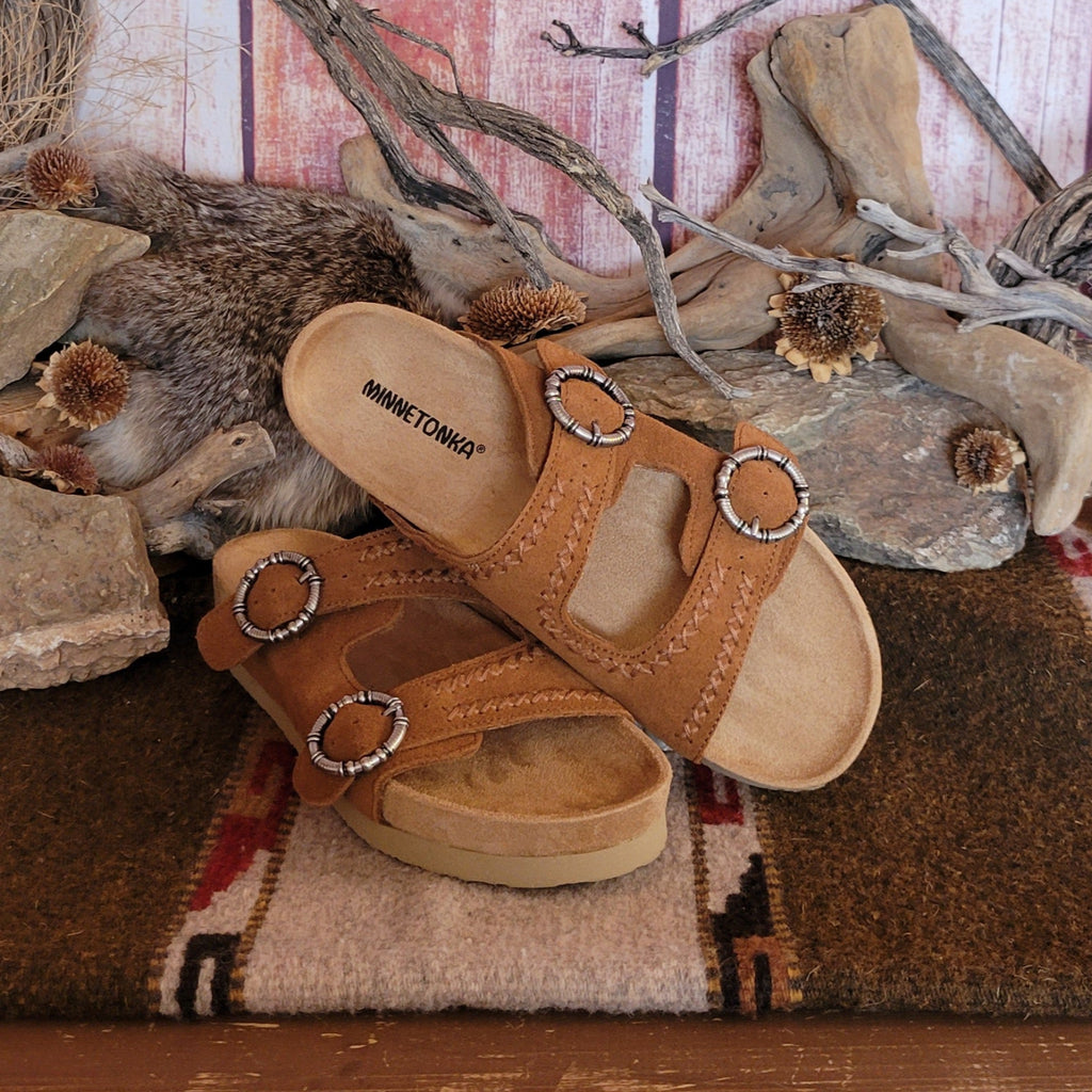 Women's Sandal the "Georgine Classic" by Minnetonka Moccasins 571211 Front Side View