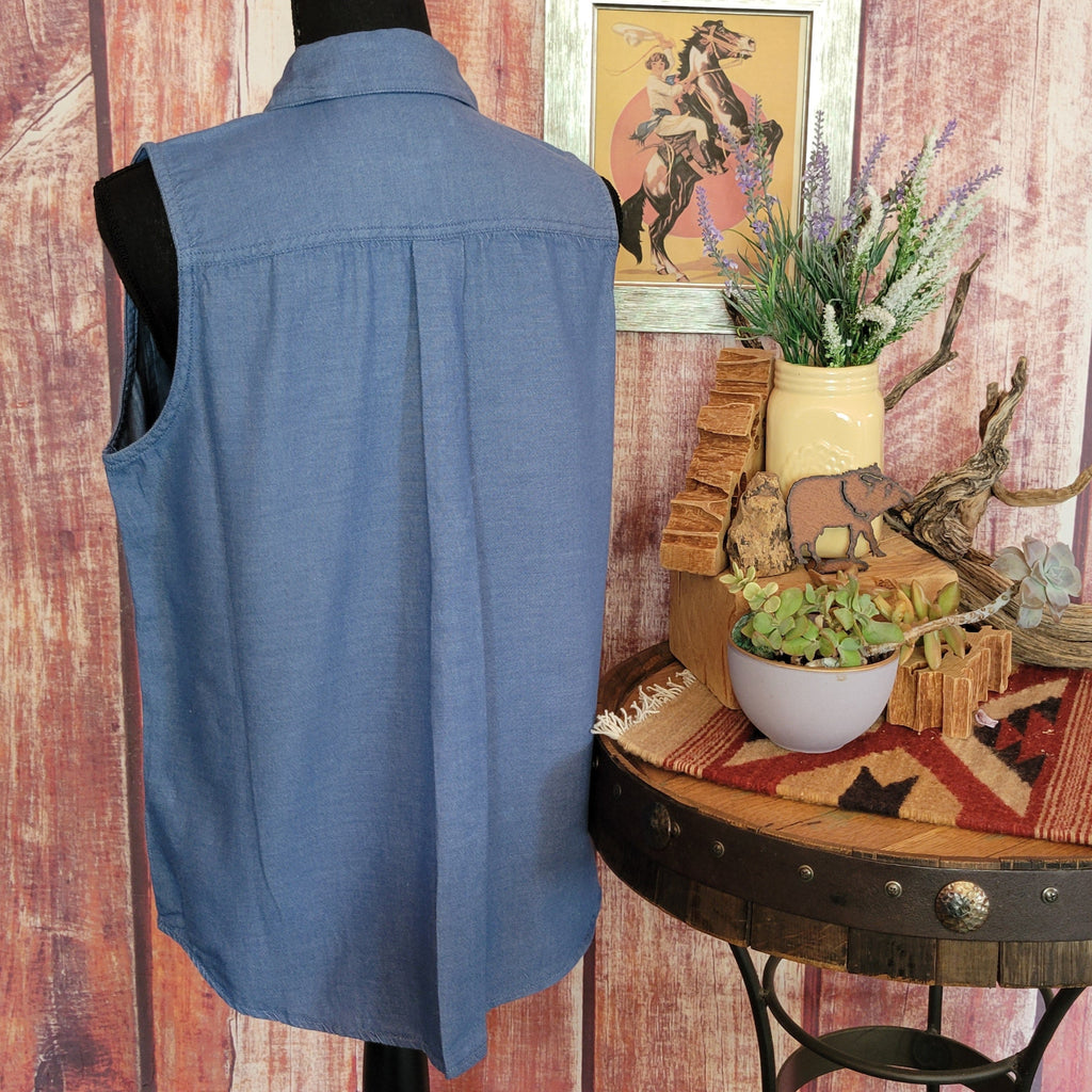 Women's Sleeveless Top "Billie Jean" by Ariat 10058854 Back View