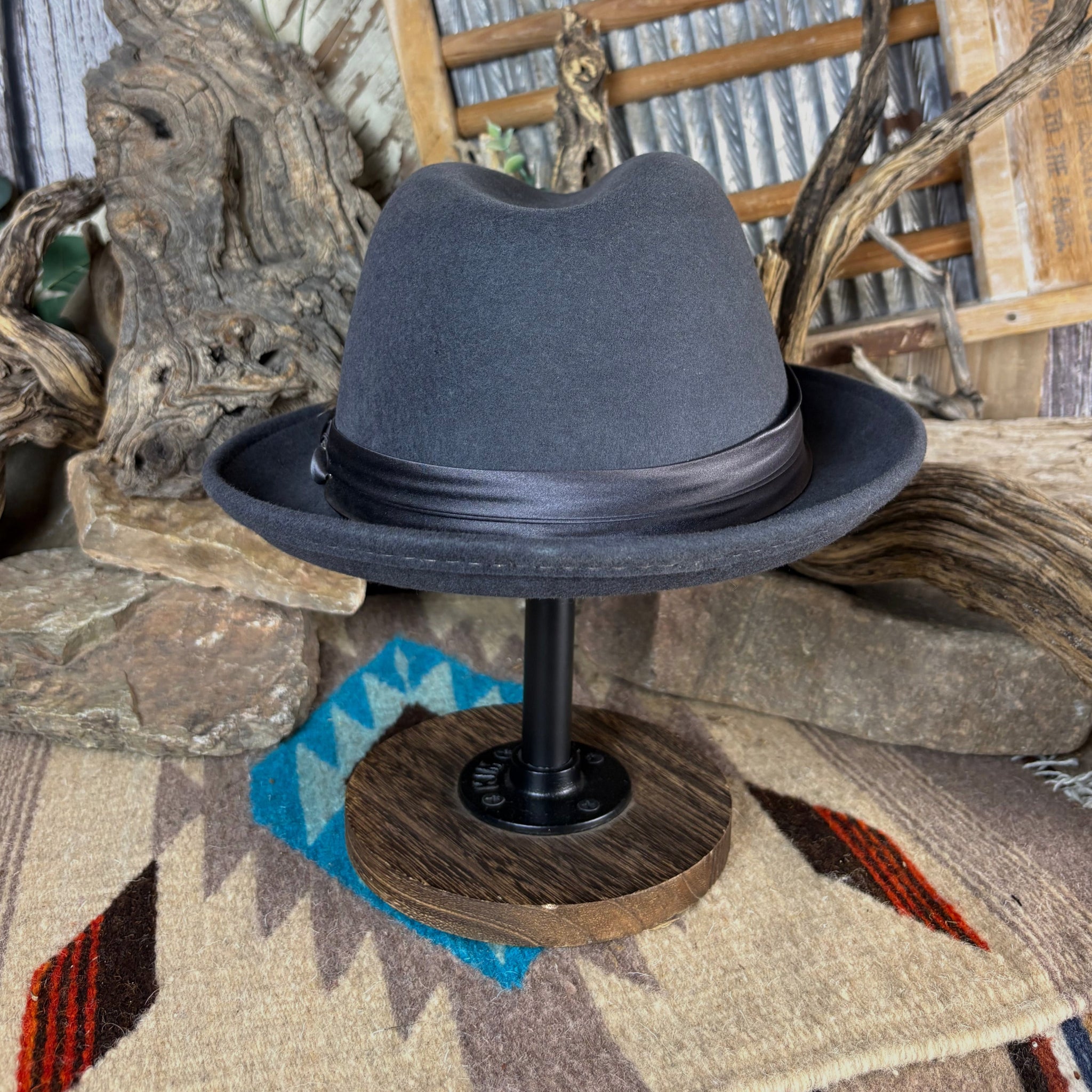 新品タグ付】ALEXIA STAM Flat Brim Fedora Hat 新品タグ付】ALEXIA