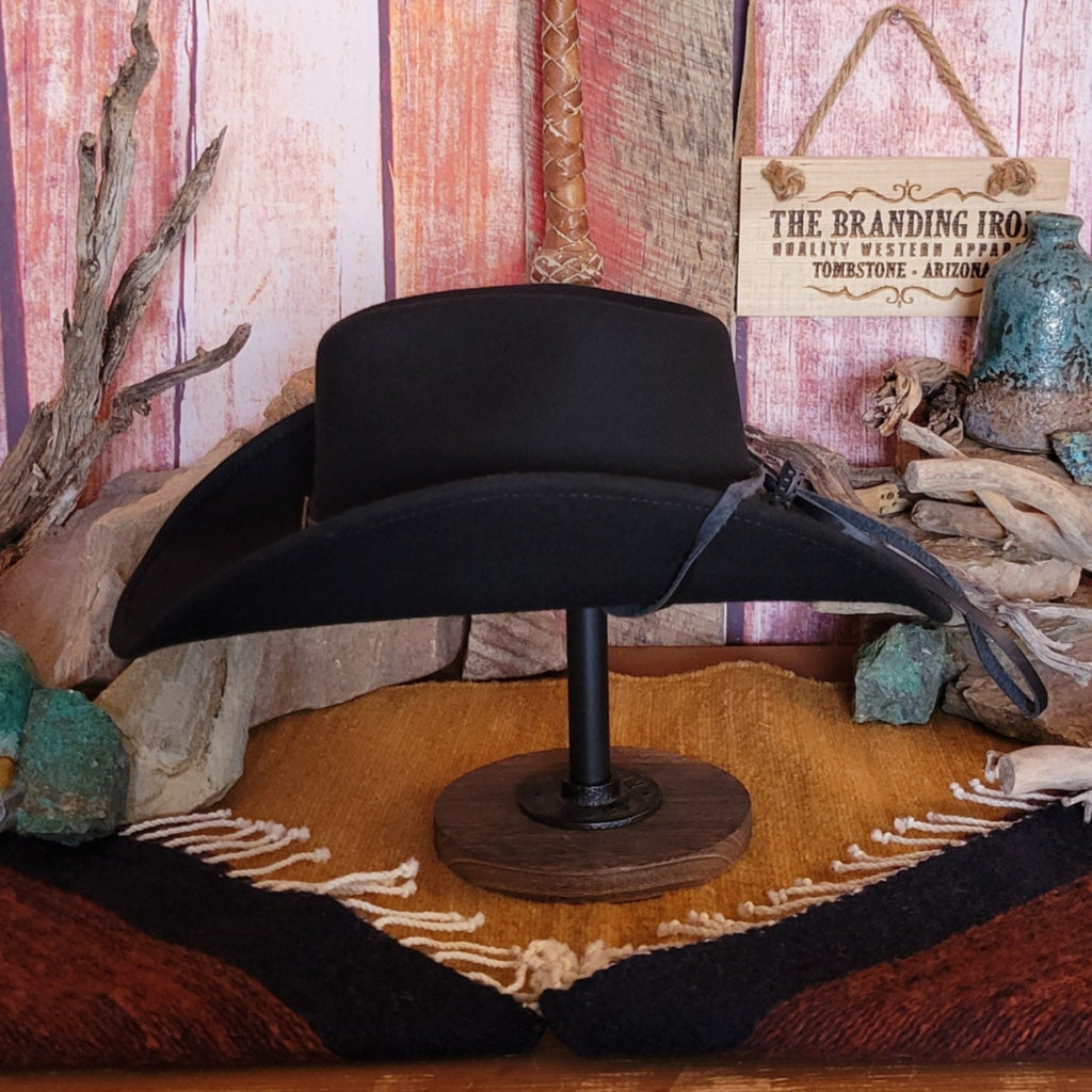 Wool Hat the "Skynard" by Bullhide Side View Black